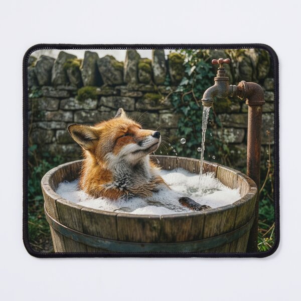 Item preview, Red Fox Takes a Bubble Bath designed and sold by Tridentulus.