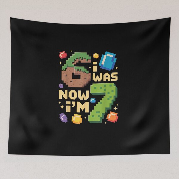 Item preview, Retro I was 6 Now I'm 7 Birthday Gift for Boys Kid Cute designed and sold by Juansustait.