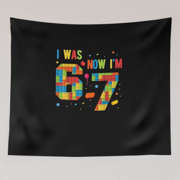 Item preview, Meme Six Seven Boys Building Birthday I was 6 Now I'm 7  designed and sold by Juansustait.