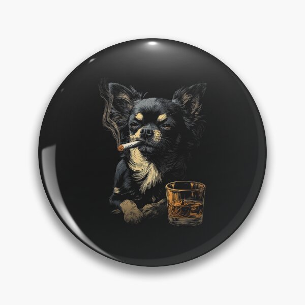 Item preview, Chihuahua Smoking Cigarette Whisky Lover Funny Dog  designed and sold by FrankIsabel.