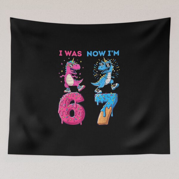 Item preview, I was 6 Now I'm 7 Birthday for Kids Boys and Girls designed and sold by Juansustait.