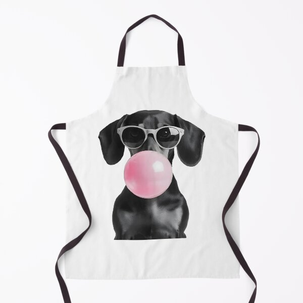 Item preview, Cute Black Dachshund Dog with Heart Glasses Bubble Gum  designed and sold by FrankIsabel.