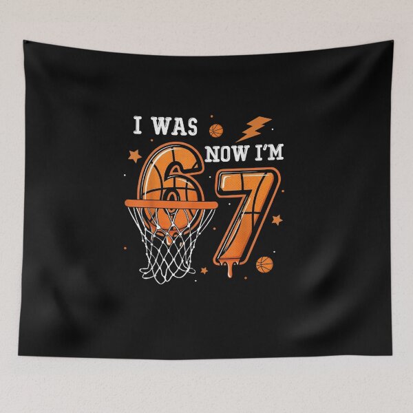 Item preview, I was 6 Now I'm 7 Birthday Boy Basketball Funny 6 7 Meme Kid  designed and sold by Juansustait.