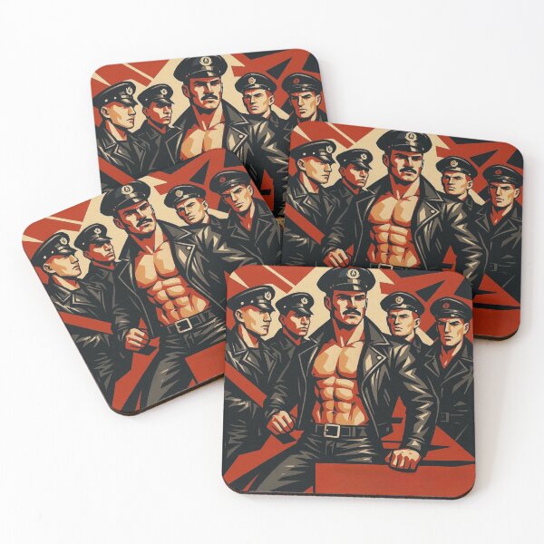 Item preview, Gay Russian Biker Daddies Pop Color Pride Graphic Design designed and sold by ItsAKinkThing.
