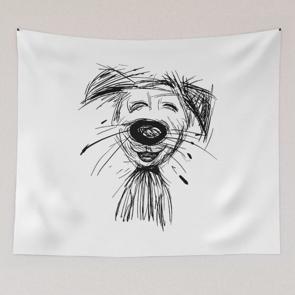 Item preview, Dog Abstract Art Portrait Drawing Whimsical Dog Lover Gift  designed and sold by FrankIsabel.
