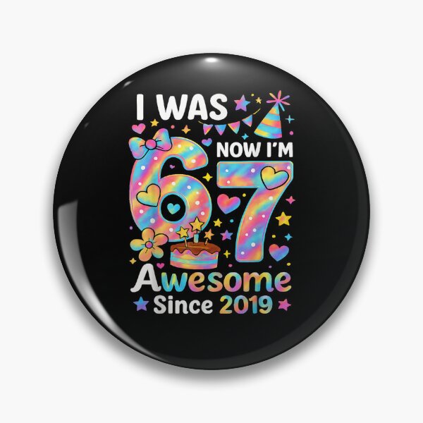 Item preview, I was 6 Now I’m 7 Tie Dye Birthday Awesome Since 2019 Kids designed and sold by Juansustait.