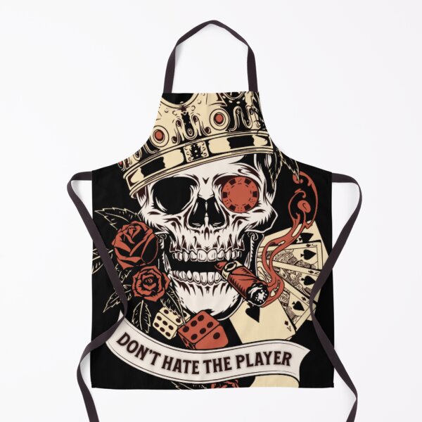 Item preview, Don't Hate the Player - Crowned Skull with Cards and Roses designed and sold by GenZFashion000.