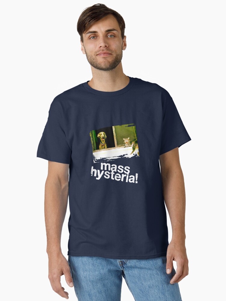 Thumbnail 2 of 7, Classic T-Shirt, Dogs and cats living together. Mass hysteria! designed and sold by brianftang.