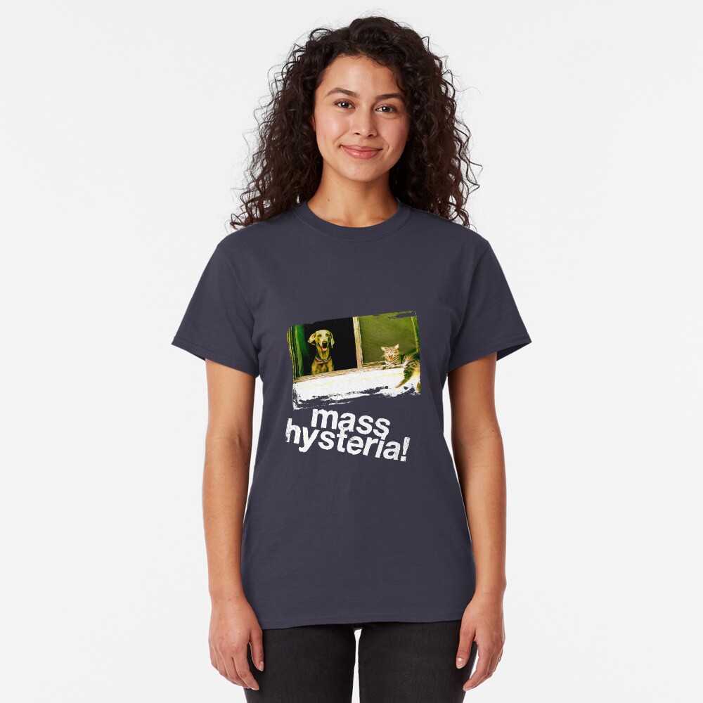 Dogs and cats living together. Mass hysteria! Classic T-Shirt