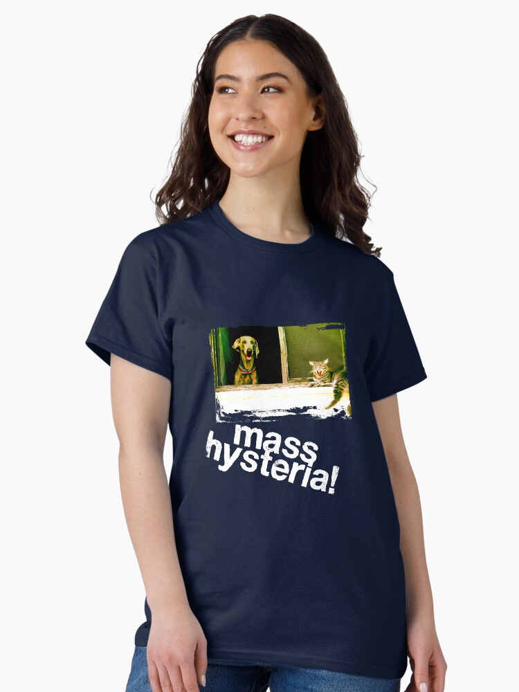Thumbnail 1 of 7, Classic T-Shirt, Dogs and cats living together. Mass hysteria! designed and sold by brianftang.
