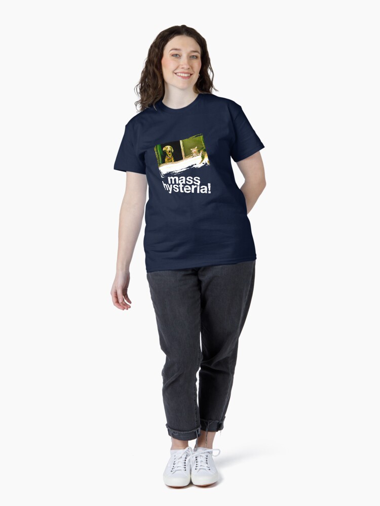 Thumbnail 4 of 7, Classic T-Shirt, Dogs and cats living together. Mass hysteria! designed and sold by brianftang.
