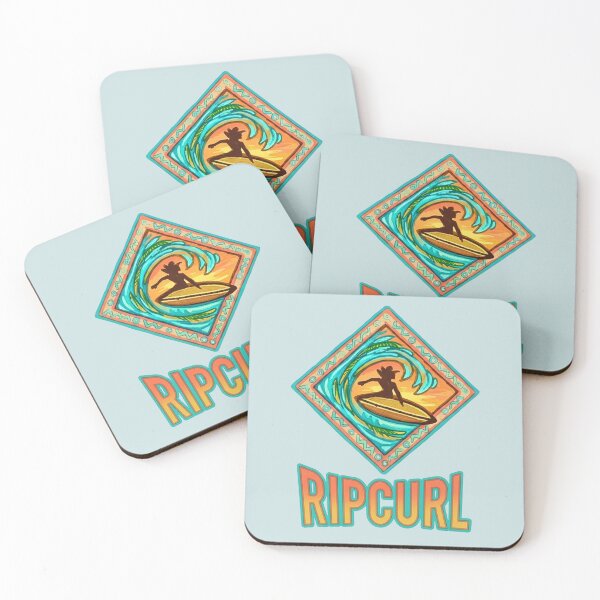 Item preview, SURFER IN MOTION RIPPING THROUGH THE CURL OF A WAVE - TURQUOISE & SUNSET ORANGE designed and sold by INNERHARMONY2.