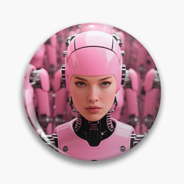 Item preview, cute pink robot robot soldier designed and sold by CreativeCorez.