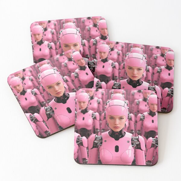 Item preview, cute pink robot robot soldier designed and sold by CreativeCorez.