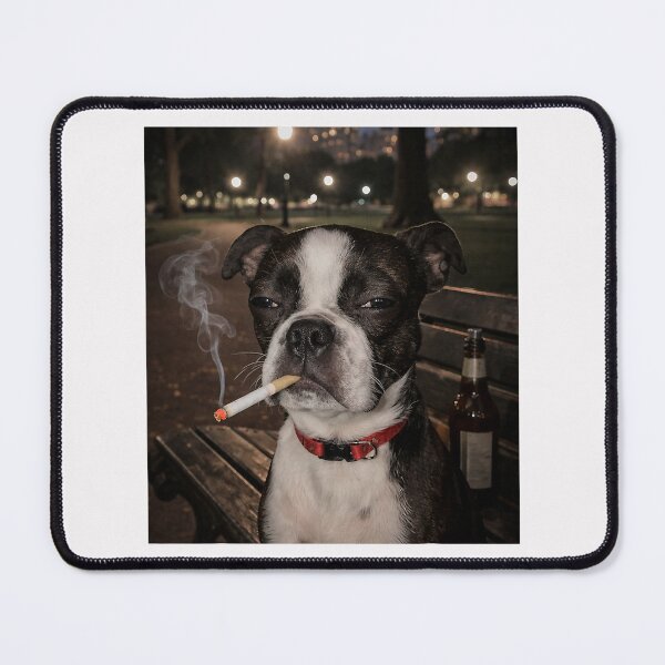 Item preview, Funny Smoking Boston Terrier Dog Meme Gen Z Joke Brainrot designed and sold by FrankIsabel.