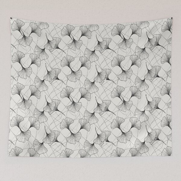 Item preview, Minimalist Ginkgo Leaf Seamless Pattern Transformative Teal luxury designed and sold by ArtVibesX.
