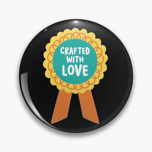 Item preview, CRAFTED WITH LOVE_Knitter Achievement Badge designed and sold by gitaviroza.