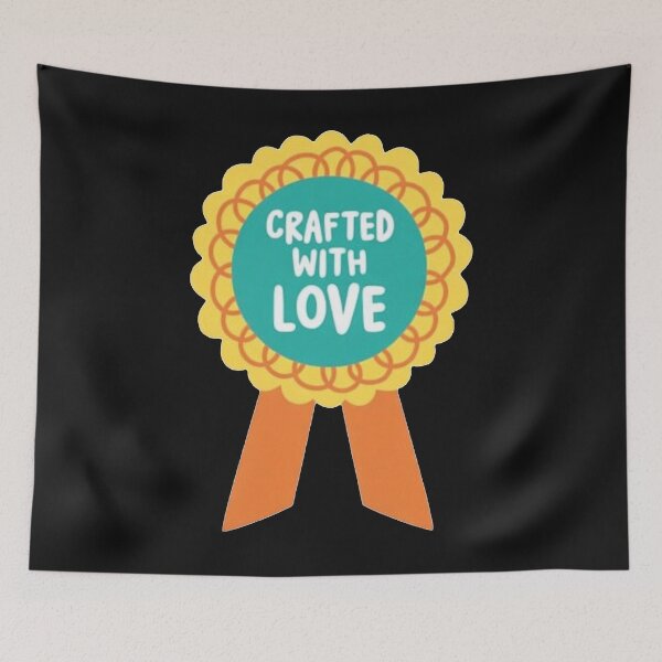 Item preview, CRAFTED WITH LOVE_Knitter Achievement Badge designed and sold by gitaviroza.