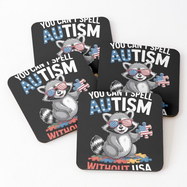 Item preview, Autism USA American Flag Raccoon designed and sold by waislumekinwye.