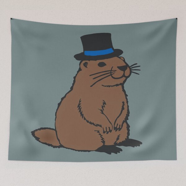 Item preview, Dapper Groundhog in Top Hat – Groundhog Day Gentleman designed and sold by donwillisjrart.