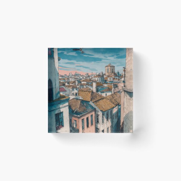 Item preview, Sunset over the old rooftops of Porto designed and sold by CharlieDmg.