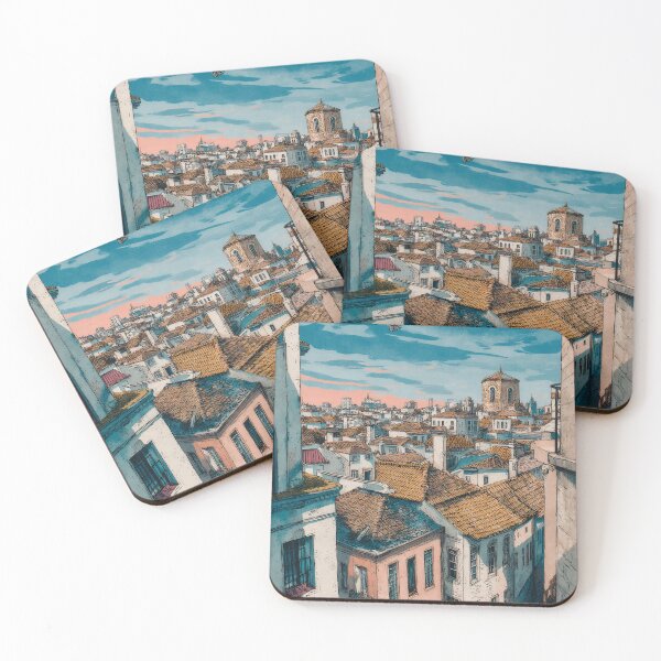 Item preview, Sunset over the old rooftops of Porto designed and sold by CharlieDmg.