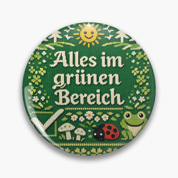 Artikelvorschau, Alles im grünen Bereich – Positiver Strick Spruch entworfen und verkauft von Mauswohn.