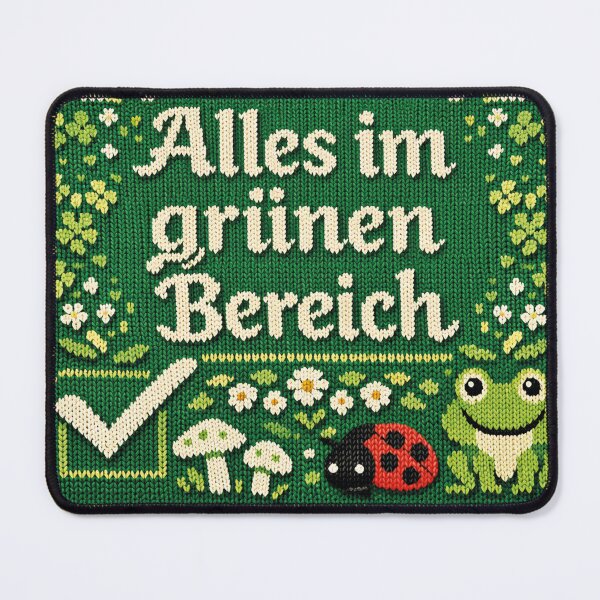 Item preview, Everything's fine – Positive knitting saying designed and sold by Mauswohn.