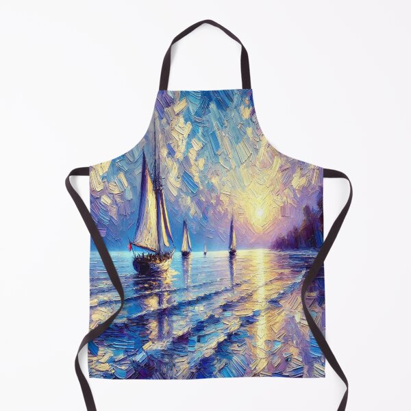 Item preview, Golden sails drifting across a tranquil, textured sea. designed and sold by Chi261.