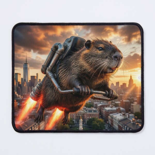 Item preview, Nutria Flies Over New Orleans  designed and sold by Tridentulus.