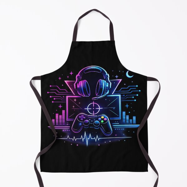 Item preview, Neon Gaming Setup Cyberpunk Mouse Pad designed and sold by rolfzogg.