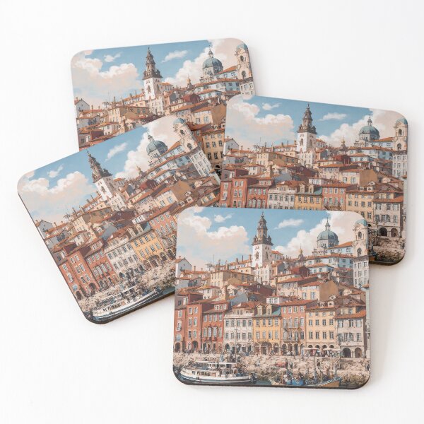 Item preview, Vibrant sunset in the Ribeira of Porto designed and sold by CharlieDmg.