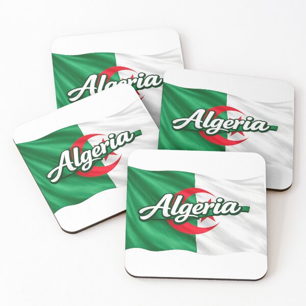 Item preview, Algeria Flag Design – Algerian Pride Script Typography Art designed and sold by GarnerSupplyCo.