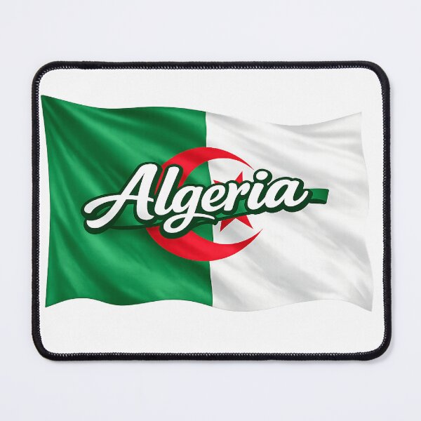 Item preview, Algeria Flag Design – Algerian Pride Script Typography Art designed and sold by GarnerSupplyCo.