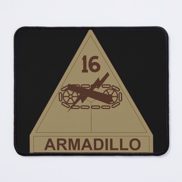Item preview, Army - SSI - 16th Armored Division w Name Tape - Subdued Desert X 300 designed and sold by Military Insignia Products.
