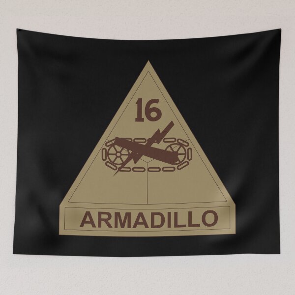 Item preview, Army - SSI - 16th Armored Division w Name Tape - Subdued Desert X 300 designed and sold by Military Insignia Products.