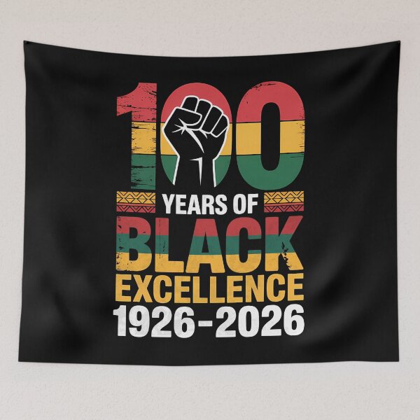 Item preview, 100 Years of Black Excellence Anniversary Afrocentric Typography designed and sold by RoyesButler.