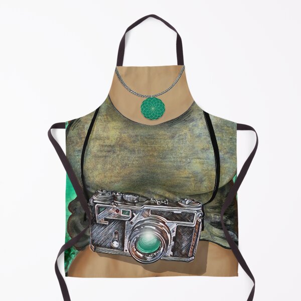 Item preview, Girl in Tank Top 35mm Film Camera Flower of Life necklace designed and sold by oz10.