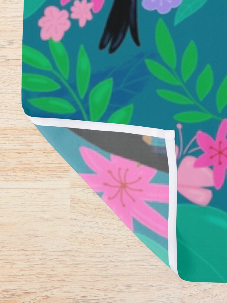 Alternate view of Tropical Toucan Jungle Shower Curtain