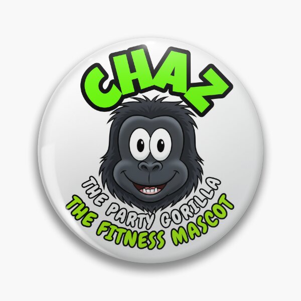 Item preview, Chaz The Party Gorilla - The Fitness Mascot (Face logo) designed and sold by The Mascot Dude & The Mascot Support Group .