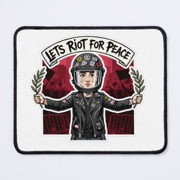 Item preview, Defiant Urban Peace - Punk Biker Helmet designed and sold by SpektroDesign.