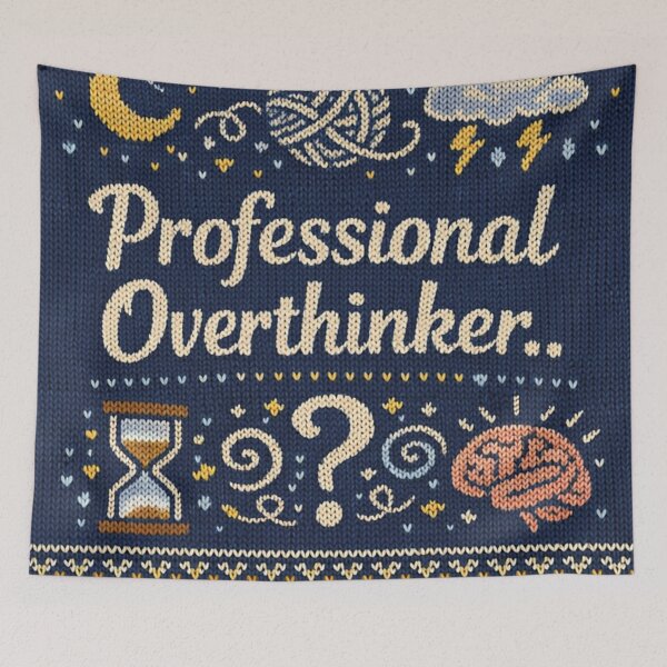 Item preview, Professional Overthinker – Fun Statement Knitwear Design designed and sold by Mauswohn.