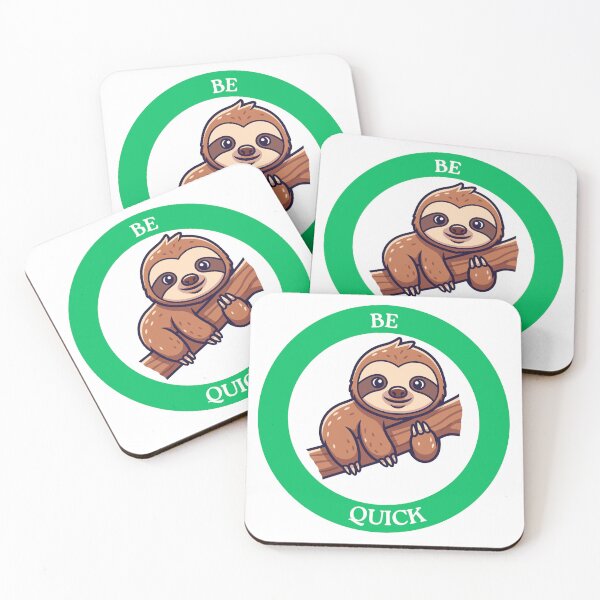 Item preview, Be Quick Sloth - Cute Sloth on Branch Circle Sticker designed and sold by Love3Happy.