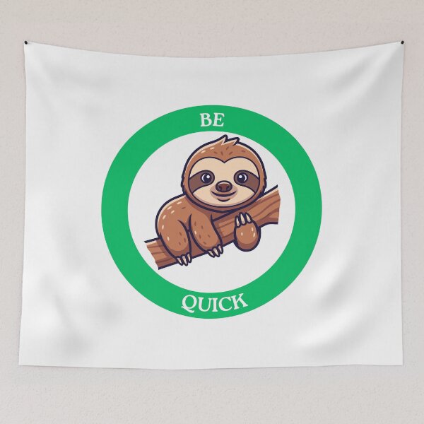 Item preview, Be Quick Sloth - Cute Sloth on Branch Circle Sticker designed and sold by Love3Happy.