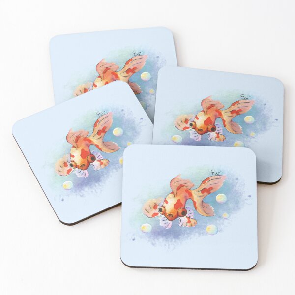 Item preview, Telescope-Eyed Goldfish Watercolor Painting designed and sold by Eusong.