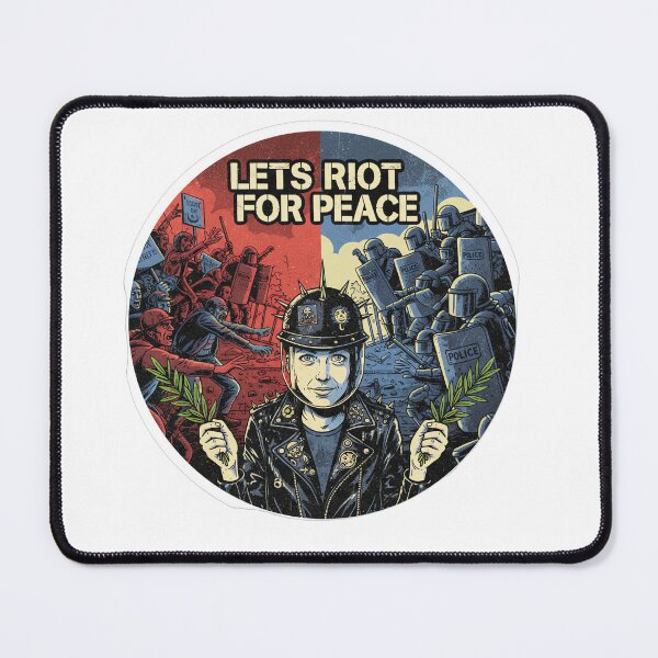 Item preview, Rebellious Peace Riot - Punk Activism Emblem designed and sold by SpektroDesign.