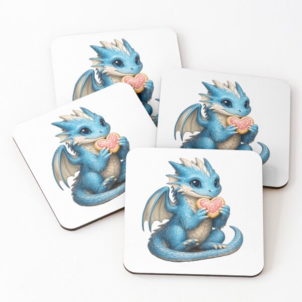 Item preview, Baby Blue Dragon with Heart Cookie designed and sold by Hatchling Hollow.