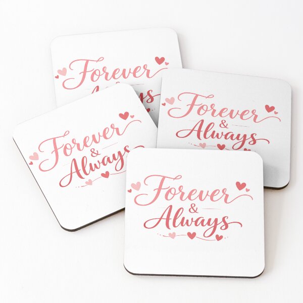 Item preview, Forever & Always – Cute Romantic Valentine Typography Design designed and sold by VibeVauilt.