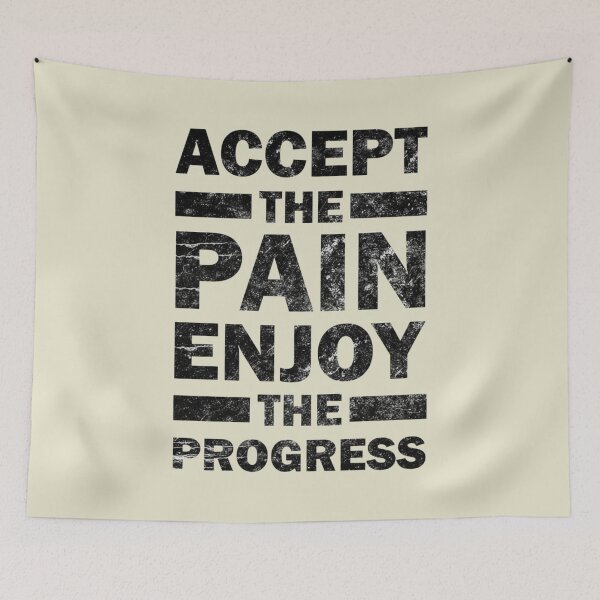 Item preview, Accept the Pain, Enjoy the Progress - Motivational Quotes designed and sold by Vicky021.