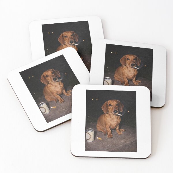 Item preview, Funny Smoking Dog Dachshund Meme  designed and sold by FrankIsabel.